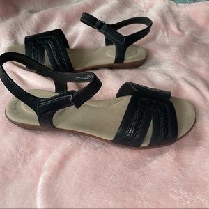 Clark’s black sandals